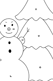 Simple and complex shapes, 3d, celtic designs, stars, and pattern coloring sheets i love making mesmerizing geometric coloring pages with complex designs. Online Winter Coloring Page A Snowman And Christmas Tree