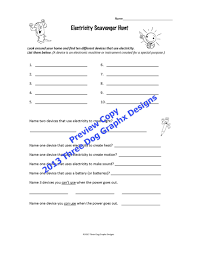 Electricity In My Home Science Scavenger Hunt Activity Scavenger Hunt Science Activities