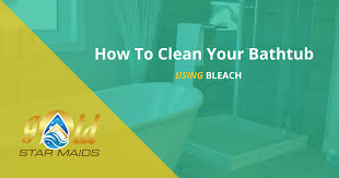I sprayed bleach cleaner on the bathtub and then left it when a repairman arrived. How To Clean Your Bathtub With Bleach Gold Star Maids Llc