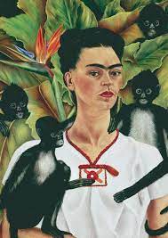 Einige zeit lebte frida kahlo in paris und machte dort bekanntschaft mit künstlern wie andré breton, max ernst, pablo picasso, joan miro und marcel duchamp. Frida Kahlo Selbstbildnis Mit Affen Unibuchhandlung Hilbert Peter Fuhrmann E K