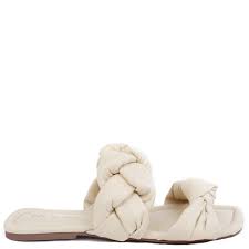 Rasteira De Couro Off White Mya Haas