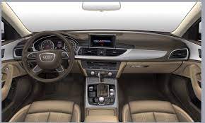 Audi A6 Interior With Aluminium Trigon Inlays Two Tone Dashboard And Beige Leather Audi A6 Audi Trigon