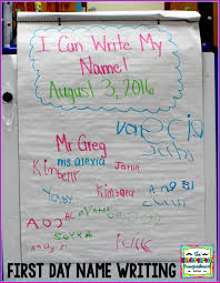 Our program will instantly create your cursive letter graphic with your words on it. First Day Name Writing The Kindergarten Smorgasboard