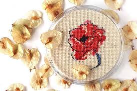 Find the perfect cross stitch pattern to stitch next! French Poppy Cross Stitch Coaster Pattern Peacock Fig