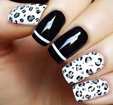 Black And White Nail Art Black And White Leopard Nails Cheetah Nail Designs Black And White Nail Art Black And White Nail Designs