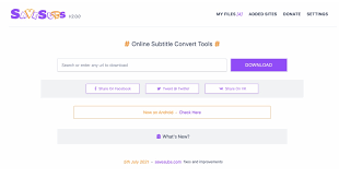 Download subtitles for movies and tv shows! Savesubs Online Subtitle Convert Tools
