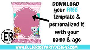 Beautiful themed chip bag templates. Chip Bag Template Cricut Belezadopontocruz