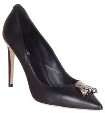 Dsquared2 Womens Black Leather Pierce Me Pointed Toe Pump Heels Shoes