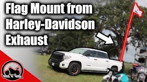 Harley Exhaust Flag Pole Mount Youtube