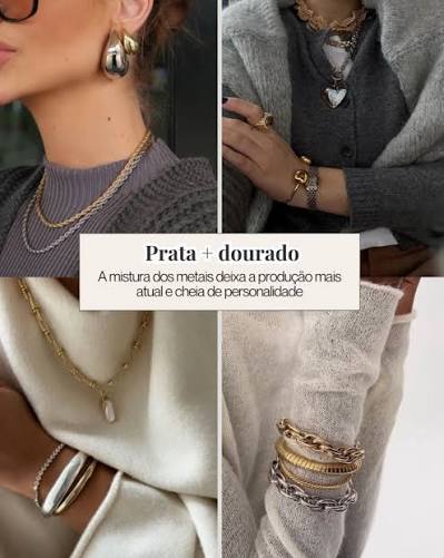 Os detalhes fazem toda a diferença. ✨ Uma combinação bem pensada de acessórios consegue elevar até o look mais básico, trazendo elegância, informação de moda e personalidade. Deslize o carrossel e descubra