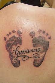 Of course there are tattoos that are not properly placed, and those do peel and slough off when skin grows and turns over. Baby Foot Prints Tattoo