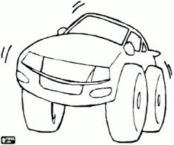 Children can also make patterns like stripes, polka dots or even flowers on the plane. Car With Big Wheels Coloring Page Printable Game