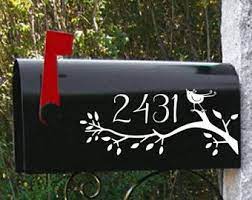 Shop a large selection of mailbox numbers, letters, and decals available in a variety of fonts, sizes, and colors. Bird Mailbox Decal Bird Wedding Gift Address Decal Mailbox Sticker Mailbox Numbers Custom Mailbox Address Vinyl Mailbox Decor Mailbox Design Diy Mailbox