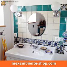 Weitere ideen zu bad blau, badezimmer türkis, bad einrichten. Badezimmer Mit Fliesen In Turkis Und Perlweiss Mexambiente Mexambiente