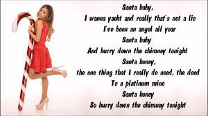 Ariana Grande Santa Baby Karaoke Instrumental With Lyrics On Screen Youtube