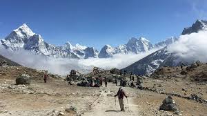 Viewing the world's highest mountain, mount everest. Everest Base Camp Trek