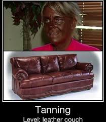 Tan Level Leather Couch Really Funny I Love To Laugh Bones Funny