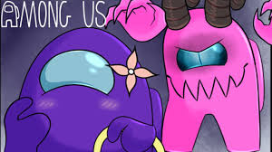 Romantic vector pink background with cute bow and pattern. A Crewmates Suspicious Attraction Imposter Love Stories Among Us Comic Dub Youtube