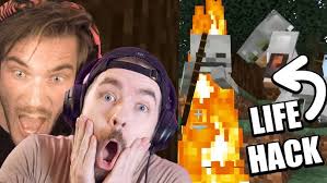 This Life Hack In Minecraft Is EPIC (Secret) w/ Pewdiepie