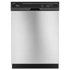 Whirlpool Front Control Dishwasher In Universal Silver Wdf320padd The Home Depot Built In Dishwasher Stainless Steel Dishwasher Black Dishwasher