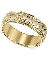 The cost of a wedding ring engravingâ is usually based on the number of characters in the inscription, the font used, and whether it will be engraved by hand or machine. Macy S Men S 10k Gold And 10k White Gold Ring Engraved Wedding Band Reviews Rings Jewelry Watches Macy S
