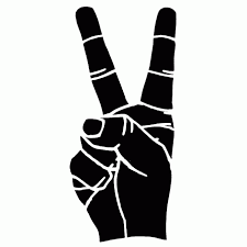 Black And White Peace Sign Hand Clipart Pin Oleh Enosart Com Di Black And White Clipart