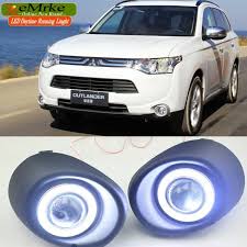 Daytime Running Lights For Mitsubishi Outlander P Hev Led Angel Eye Drl H11 55w Halogen Bulbs Fog Light Car Lights Online Shoping Car
