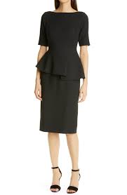 Shop with afterpay on eligible items. Women S Ted Baker London Romolaa Peplum Detail Dress Size 0 Black Shefinds