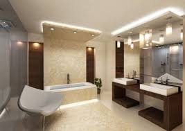 By keeping the walls and the vanity simple and neutral, the designer is able to experiment with the shower and floor tiles and create a load of visual interest with this starburst pattern. 10 Best Bathroom Ceiling Design Ideas With Pictures