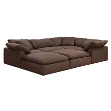 She is just so pretty and available in any fabrics bassett carries. Cloud Puff Slipcovered Modular Pit Sectional Sofa Color 391088 6 Piece Sunset Trading