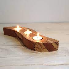 Check out our wooden lanterns bulk selection for the best in unique or custom at efavormart. Natural Tealight Holder Candle Holder Scottish Spalted Beech Wood Wooden Unique Hygge Handmade Tealight Natural 3 Three Triple Woodworking Candle Holder Wood Candle Holders Wooden Candle Holders