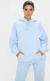 Light Blue Ultimate Oversized Hoodie From Prettylittlething On 21 Buttons
