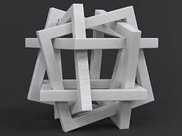Orderly Tangle 01 Six Hollow Squares 3d Model 3d Printable Stl 3d Printing Shapeways Prints