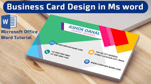 Customise the graphics using formatting tools. Ms Word Tutorial How To Make Business Card Design Using Microsoft Office Word Youtube