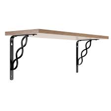 Sand any rough edges down with squeeze some construction glue onto the back of the bracket and then slip it back onto the screw. Rubbermaid 6 In X 8 In Black Steel Celtic Scroll Decorative Shelf Bracket 1877644 Decorative Shelf Brackets Rubbermaid Shelf Brackets