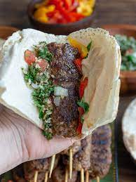 Lamb meatballs with cumin, mint, and tomato sauce. Middle Eastern Ground Lamb Kabobs Healthy World Cuisine