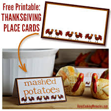 How to make thanksgiving place cards. Free Printables Thanksgiving Place Cards Home Cooking Memories