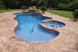 Saltwater Fiberglass Swimming Pool By Dolphin Pools Of West Monroe Viking Pools Trilogy Pools Backyard Inground Fiberglass Swimming Pools Small Swimming Pools