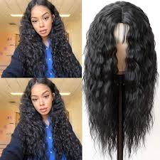 Honestly, i have not tried to dye synthetics with. Amazon Com Platinumhair Lace Front Wigs Long Curly Synthetic Wigs For Black Women Black Color Loose Curl Wig Heat Resistant Fiber Hair 180 Density Wig 24 Inch Beauty