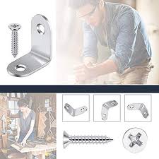 One of these versatile steel brackets supports up to 160 lbs. 50 Pcs L Bracket 20mm X 20mm Abuff Corner Brace Stainless Steel Angle Bracket Heavy Duty