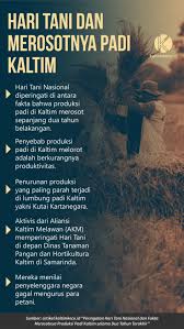 Oleh karena itu sistem dan sektor pertanian harus. Peringatan Hari Tani Nasional Dan Fakta Merosotnya Produksi Padi Kaltim Selama Dua Tahun Terakhir