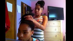 Middle length loose wave hair cut with highlight. Black Girl Cute Hair Style Youtube