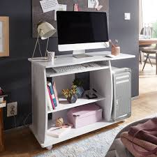 Die meisten bürotische unterscheiden sich dabei zum beispiel allein durch das verwendete material. Finebuy Computertisch David Rollbar Weiss 90 X 71 X 50 Cm Mit Tastaturauszug Laptop Tisch