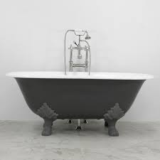 He fills dings and scratches with putty before he shines the finished product with a power. Greyfriars 61 Cast Iron Double Ended Tub Package