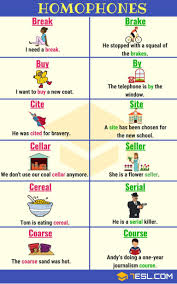List Of 300 Homophones From A Z With Useful Examples 7esl English Vocabulary Learn English Words Learn English