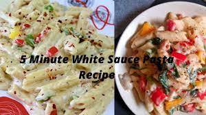 How To Make 5 Minute Pasta With White Sauce Recipe Home Made Pasta Recipe Cooking Recipes Healthy Pasta Recipes White Sauce Recipes