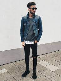 23 Best Winter College Outfits For Guys Myschooloutfits Com Denim Jacket Fashion Mens Fashion Denim Mens Outfits