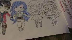 Draw a semicircle aligned with each of the ears. Drawing Itsfunneh And The Krew Youtube