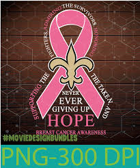 Download for free in png, svg, pdf formats 👆. New Orleans Saints Hope Breast Cancer Awareness Png Clipart Illustration Movie Design Bundles