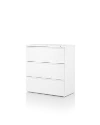 File cabinets are handy but an office desk with storage can be even handier, its drawers or cubbies within easy reach. Tu Metal Lateral File 3 High Herman Miller